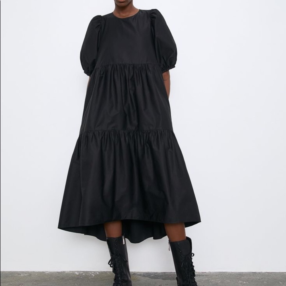 Zara Black Parachute Dress